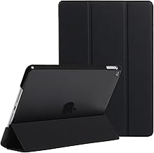 Case Compatible with iPad 9th Generation 2021, Auto Wake&Sleep Translucent Frosted PC Back Case for iPad 9th Generation/iPad 8th Generation (2020)/7th Generation (2019), Lightweight, Black
