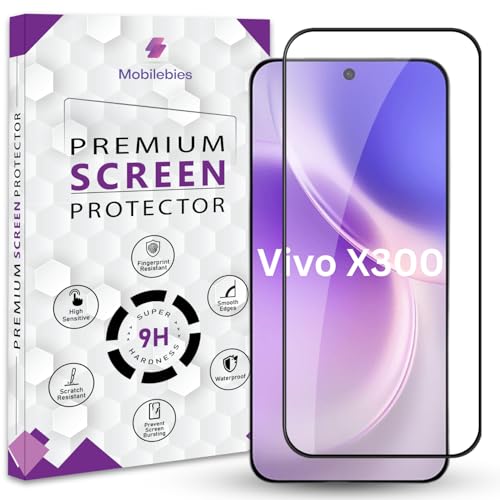 Image of Premium Tempered Glass Screen Protector Guard For Vivo X300 5G (6.31 Inch, Pack of 1) | Edge to Edge Coverage With Easy to installation kit