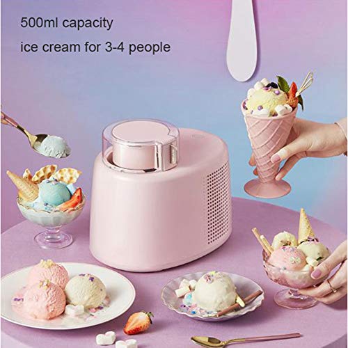 LTLCLZ Klein Speiseeisbereiter Elektrisch Eismaschine 500Ml Komplett Automatisch Speiseeismaschine Kind DIY… – Bild 3