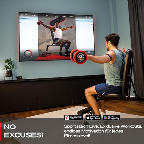 Langhantelset Sportstech 2in1 mit Silikonüberzug für effektives Training