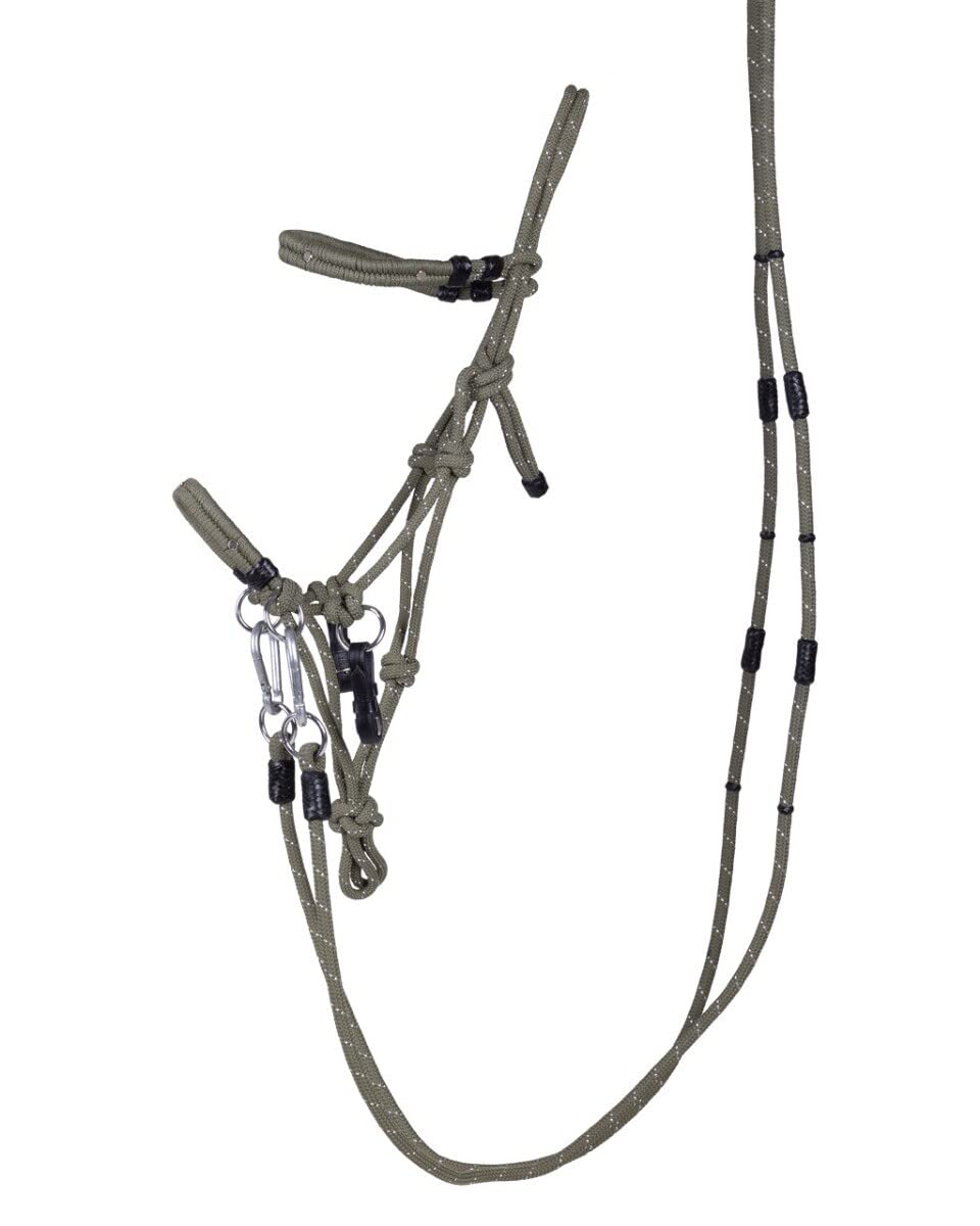 QHP Knotenhalfter-Set Multifunktion (Warmblut, Olive)