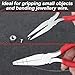GOLD DEER 6 Inch Flat Nose Pliers with Serrated Jaw Precision Duck Bill Fine Pliers Multipurpose for Maintenance and Jewelry Making