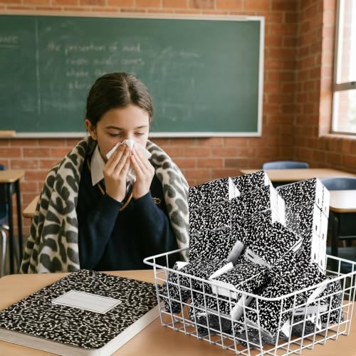 Image of Ctosree 50 Pack Back to School Pocket Tissues Teacher Classroom Travel Packs Bulk 500 Sheet Small Notebook Tissues Pocket Packs 3 Ply Mini Travel Size Individual (Composition Book)