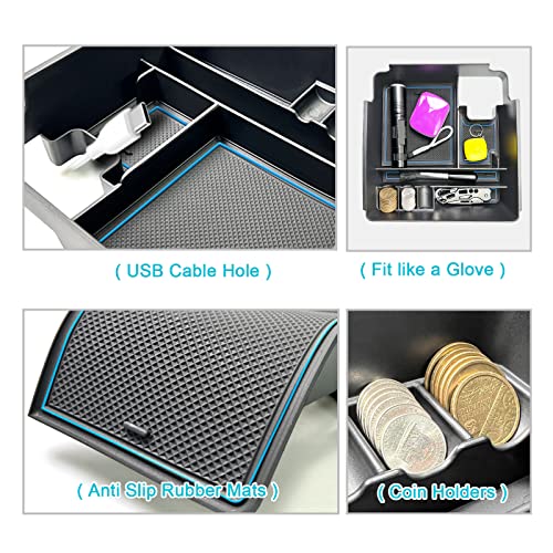 Image of CDEFG for 2022 2023 2024 2025 2026 Nissan Frontier Center Console Organizer Tray for 2022-2026 Nissan Frontier Armrest Storage Box 2022-2026 Frontier Truck Accessories