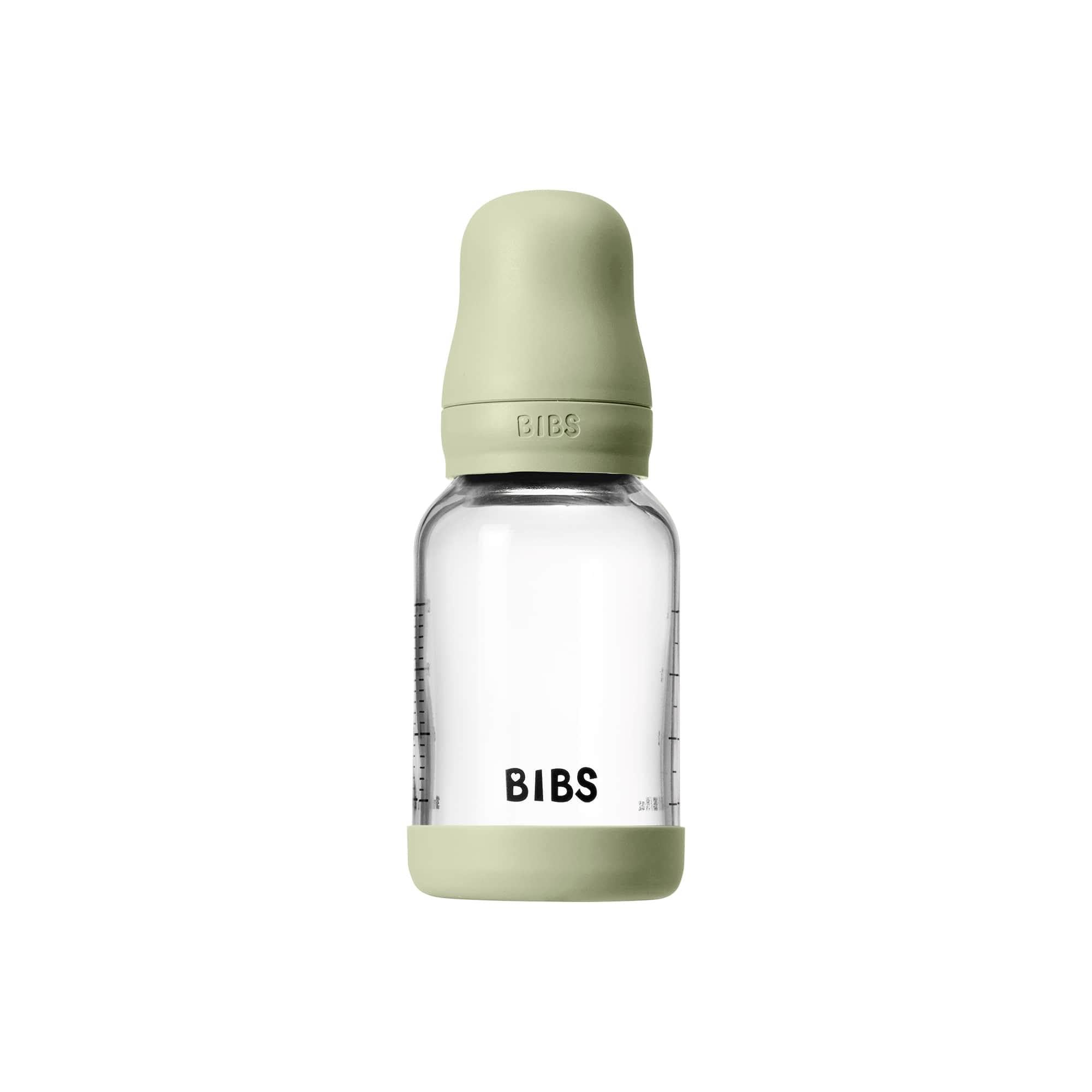 BIBS Baby Glass Bottle. 120ml. Anti-Colic. Vented Round Natural Rubber Latex Teat. Supports Natural Breastfeeding, Slow Flow - Image 4