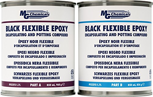 MG Chemicals Black Flexible Epoxy Encapsulating and Potting Compound, 1.7 L, 2-Part Kit,