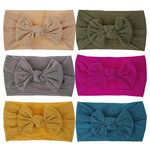 Baby Nylon Head Wrap and Chiffon Big Flower HeadBand for Baby Girls (Multicolor-zq11)