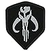 Tactical Patch : STAR WARS Mandalorian Bantha Skull Mercenary (White on Black)