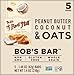 Bob's Red Mill Peanut Butter Coconut & Oats Snack Bar - 5 Bars (Pack of 1) - Gluten Free, Non-GMO, Whole Grain