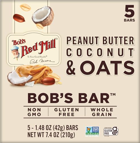 Image of Bob's Red Mill Peanut Butter Coconut & Oats Snack Bar, 5 bars