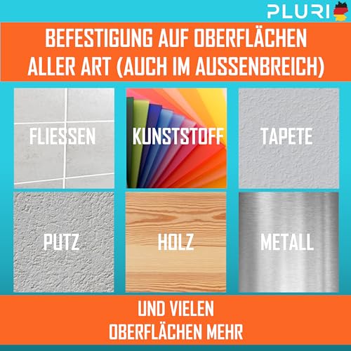 PLURI - Premium Türstopper Wand Edelstahl [1er Set] - GRATIS Befestigungsmaterial, Wand-Puffer Gummi-Puffer, Tür-Puffer, Door-Stopper Tür-Griff, Wand-Schutz Tür-Klinke, Wand-Stopper Wand-Montage Weiß