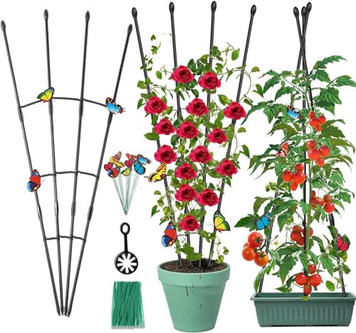 Garden Trellis 2-Pack, 47in Obelisk & Cage