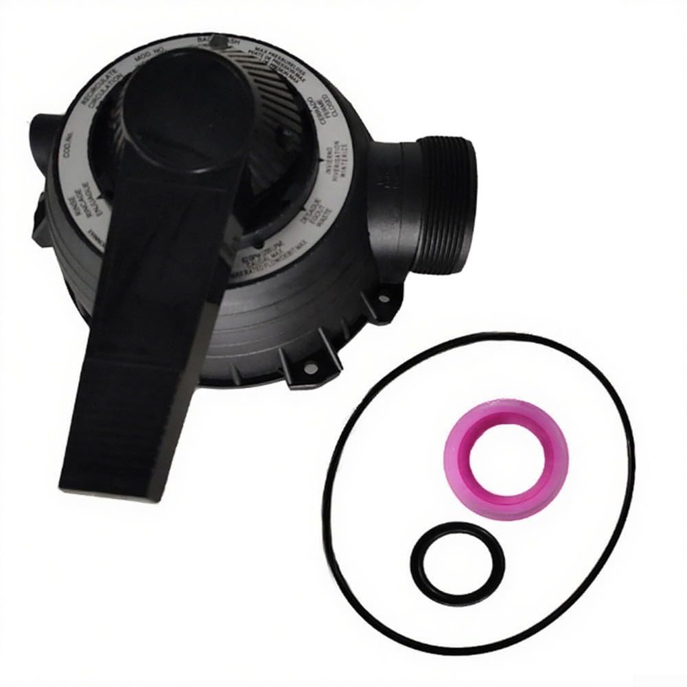 Couvercle de rechange pour valve multiport Sta-rite Wc112-148a Wc112-147 en plastique noir avec joint d'étanchéité et ruban adhésif brut pour équipement de piscine