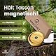 Magnetischer Tassenhalter für Emailletassen – Starke Magnete – Tassenaufhängung für Camper, Wohnmobil und Boote, Camper Geschenk (EIN Halter für 2 Tassen)