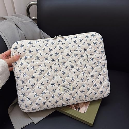 Bolsa de viaje para portátil con protección acolchada y flores 6