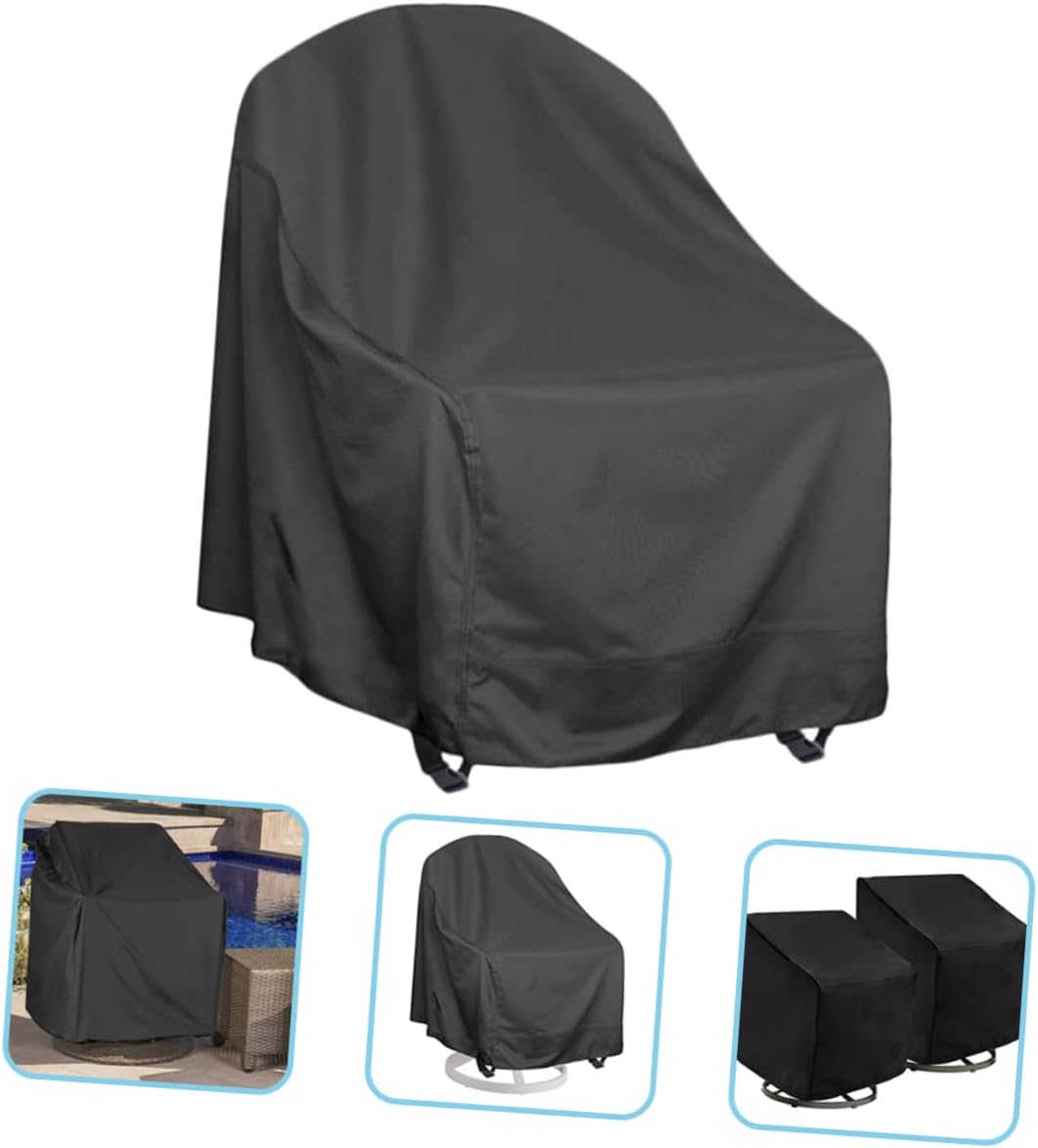 Kisangel Outdoor Rocking Chair Cover Oxford Cloth Sun for Courtyard Furniture and Portable Fits Chairs for Garden and Patio Use