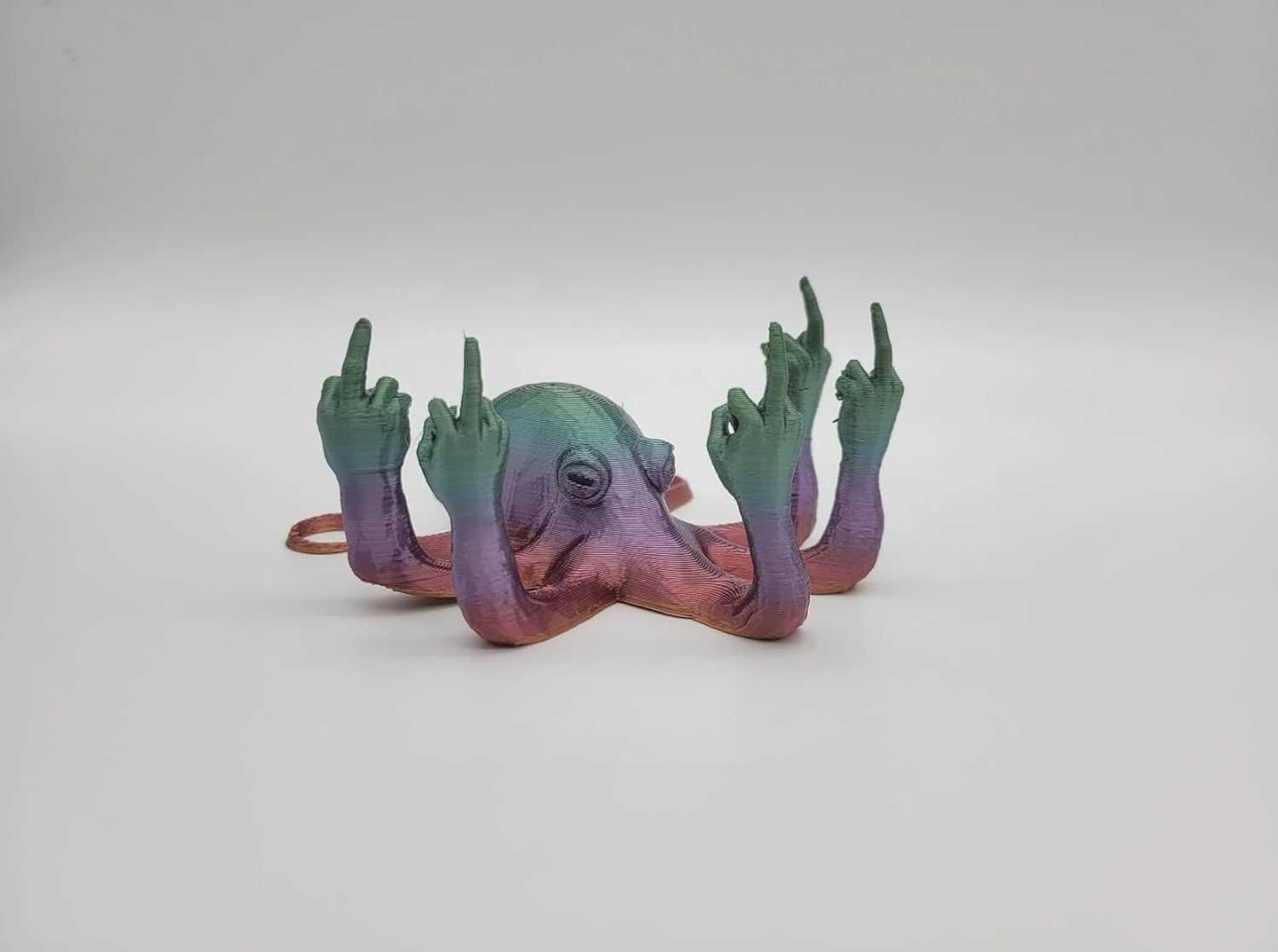Fucktopus | Middle Finger Octopus | Rude Octopus | Prank Gifts | Desk Companion | Gift for adults (Random, Extra Large)