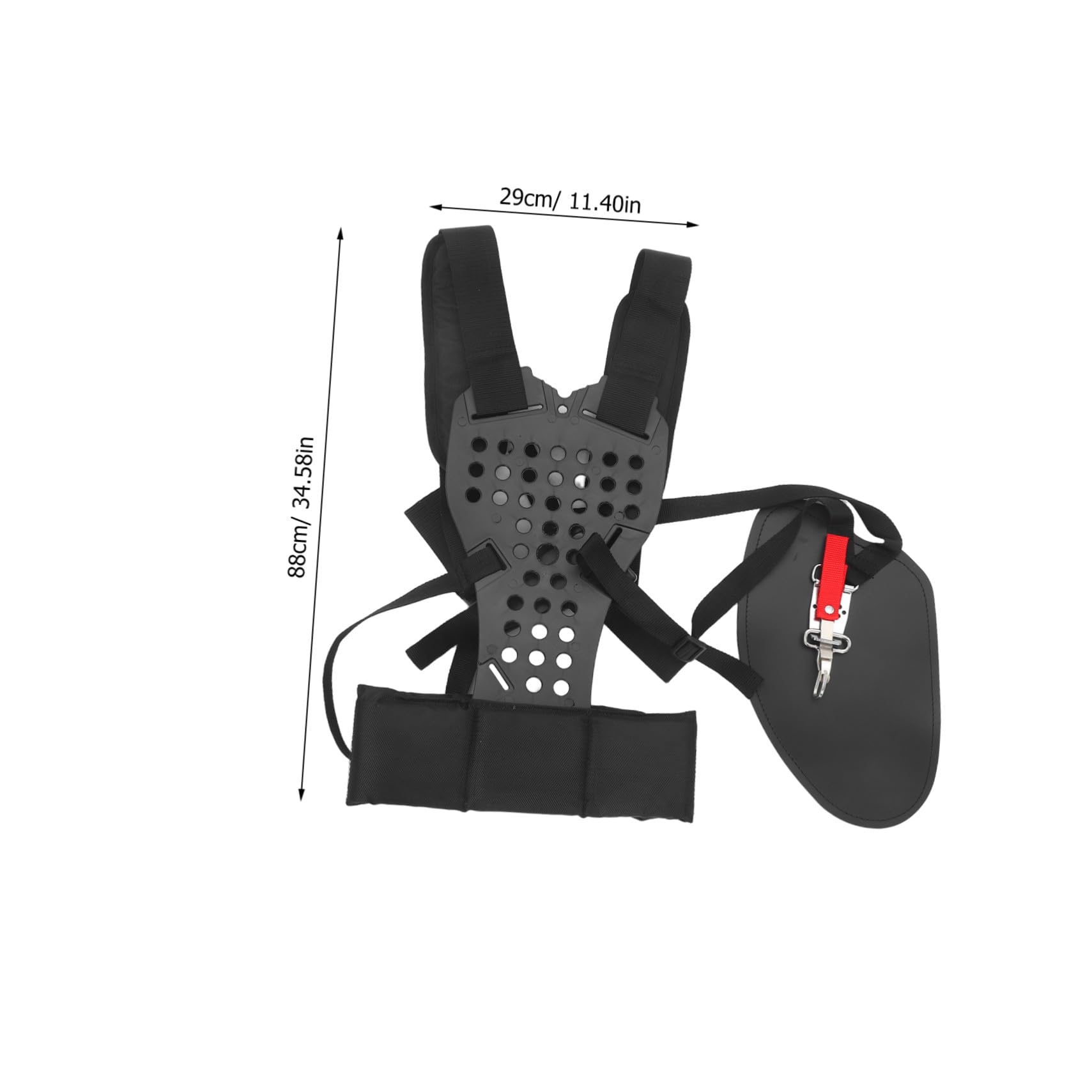 Cinghia per Rifinitore Ergonomica Fascia Soffiatore per Foglie Fascia di Rifinitura Regolabile Doppia Spalla per Il Trimmer Tracolla Bordata Cintura di Rifinitura Regolabile Black