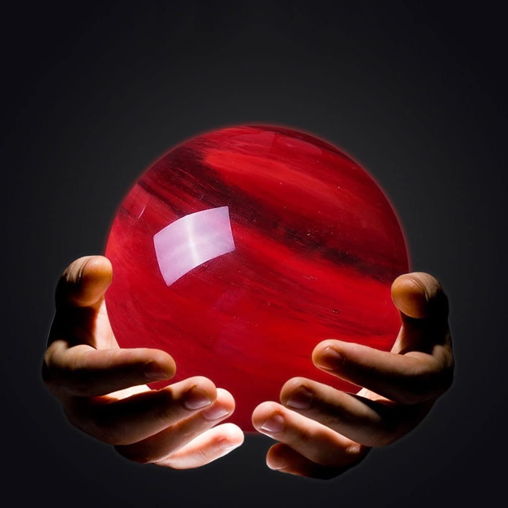 Dekoracje ze szklanych kulek, Feng Shui Divination Crystal Ball Red 15-35cm(20cm)