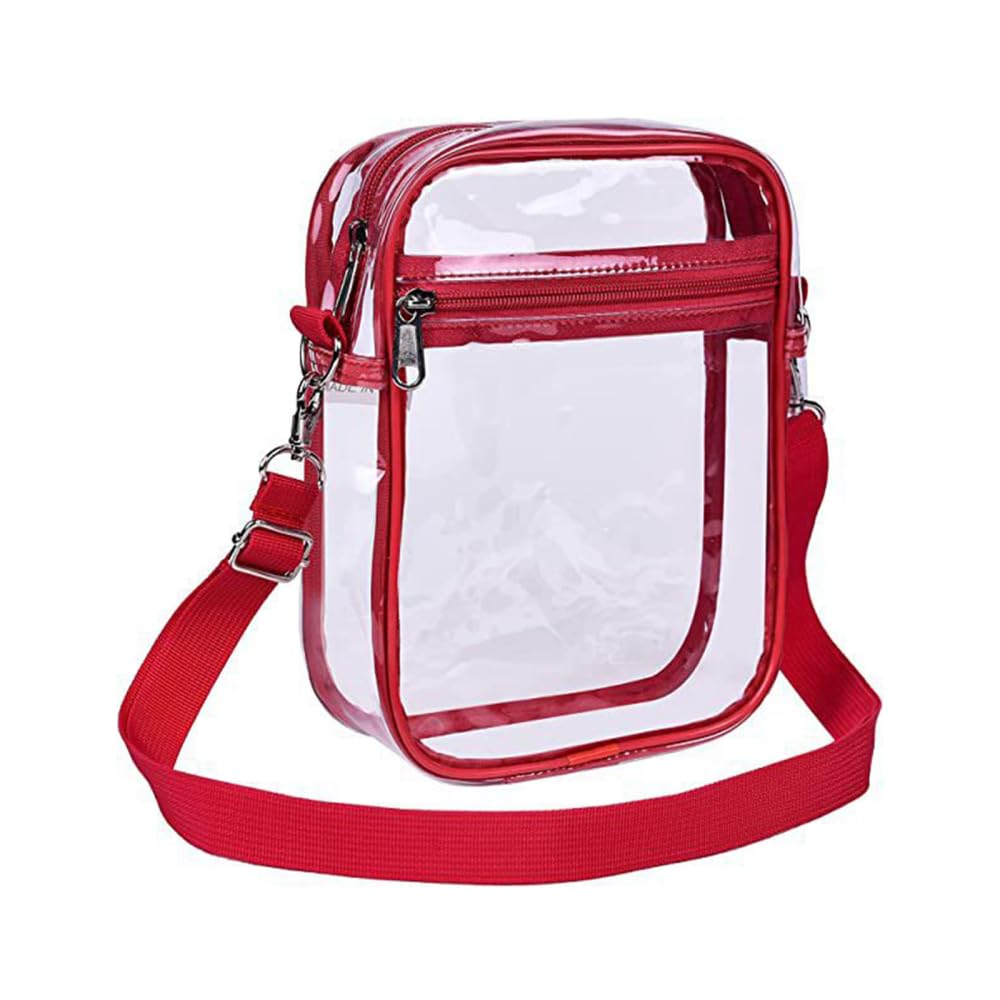 DONGKER Borsa a Tracolla Trasparente, Borse a Spalla Impermeabile per Donna Uomo Giochi Sportivi, Stadio, Concerto