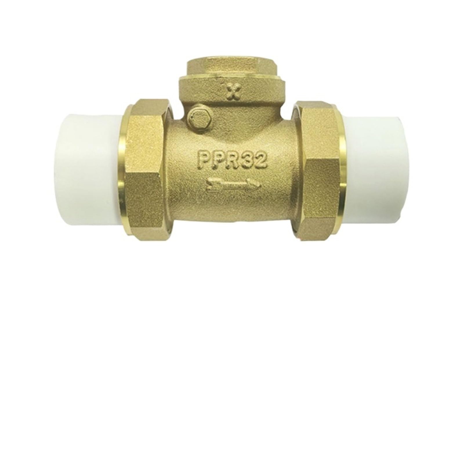 Clapet anti-retour PPR DN32 double raccord union pour eau chaude