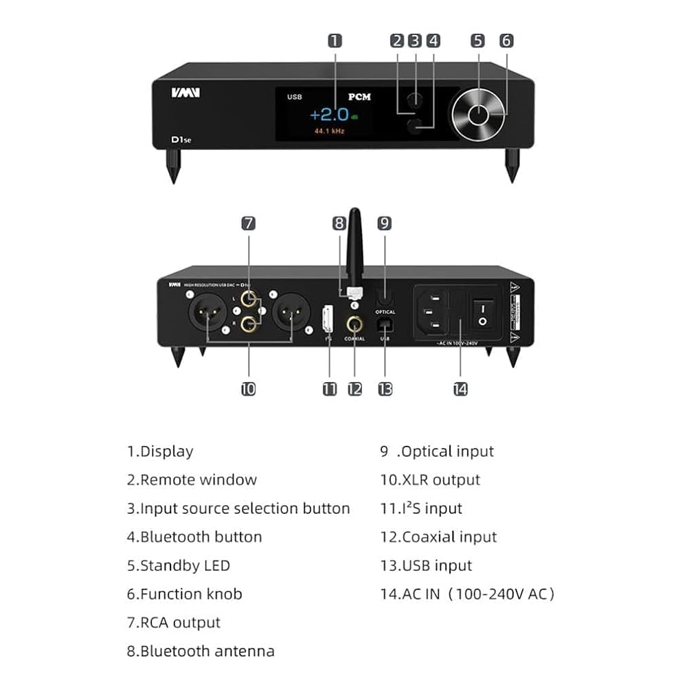 S.M.S.L VMV D1se2 DAC 最新 ES9039MSPROが搭載 Amazon.co.jp: S.M.S.L VMV D1se2 D/Aコンバーター Bluetooth