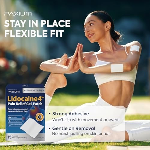 Paxium 4% Lidocaine Patches Maximum Strength – Topical Pain Relief Patch for Back, Neck, Shoulders, Knees & Elbows – 15 Count — view 4