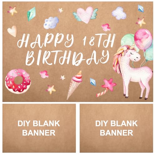 HunnmingRe 3 Pcs Large Blank Kraft Paint Paper Banners DIY Blank Banners for Indoor Display, Kraft Paper Banner for Wall Signs Painting Birthday Graduation Wedding Party Decoration(3 x 4 Feet)