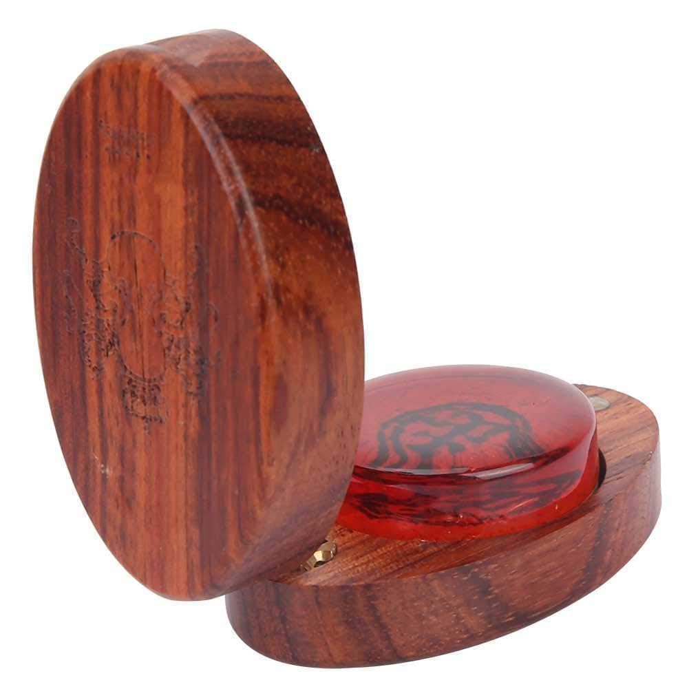 Resina Profesional con Estuche de Madera Herramienta de Mantenimiento de Instrumentos Musicales para Viol¨ªn Viola Violonchelo (caja ovalada)