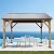10‘x12’ Outdoor Patio Wooden Gazebo - Cedar Solid Wood Gazebo with Galvanized Steel Roof, Wooden Frame, Pavilion Gazebo for Lawns, Beach, Patio, Garden