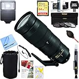 Nikon (20058 200-500mm f/5.6E ED VR AF-S NIKKOR Zoom Lens Digital SLR Cameras + 64GB Ultimate Filter & Flash Photography Bundle