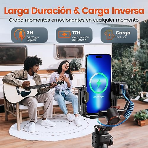 Hohem iSteady MT2, Estabilizador Gimbal para Cámaras sin Espejo de Canon Sony Panasonic Nikon Fujifilm, Gimbal Móvil de 3 Ejes, Pantalla OLED, Carga útil de 1.2kg, 653g - imagen 5
