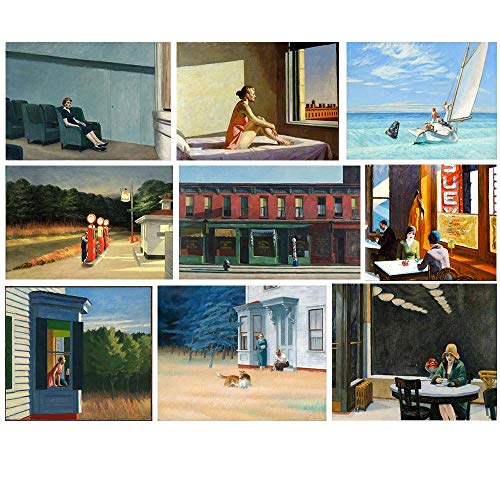 Image of Tallenge - Set of 10 Edward Hopper - Small Poster Paper (12 x 17 inches)