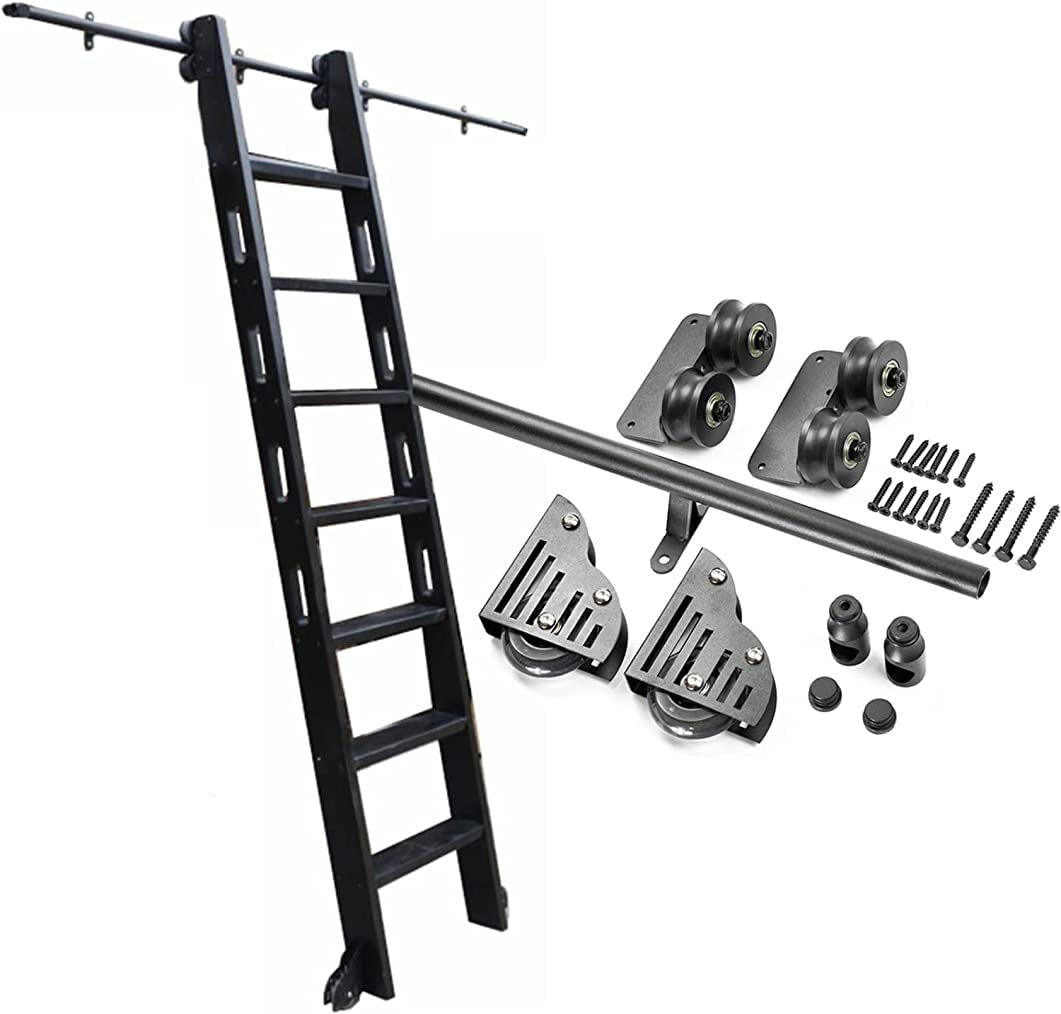 Rail de suspension pour échelle coulissante kit de matériel pour échelle roulante et extensions