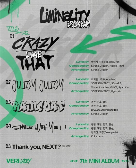 Miniatura 7 de VERIVERY Liminality - EP.DREAM 7th Mini Album PLAN Version 1p Folding Poster On Pack+Photobook+1ea Sticker+1ea Tag Keyring+1p Business Card+2p