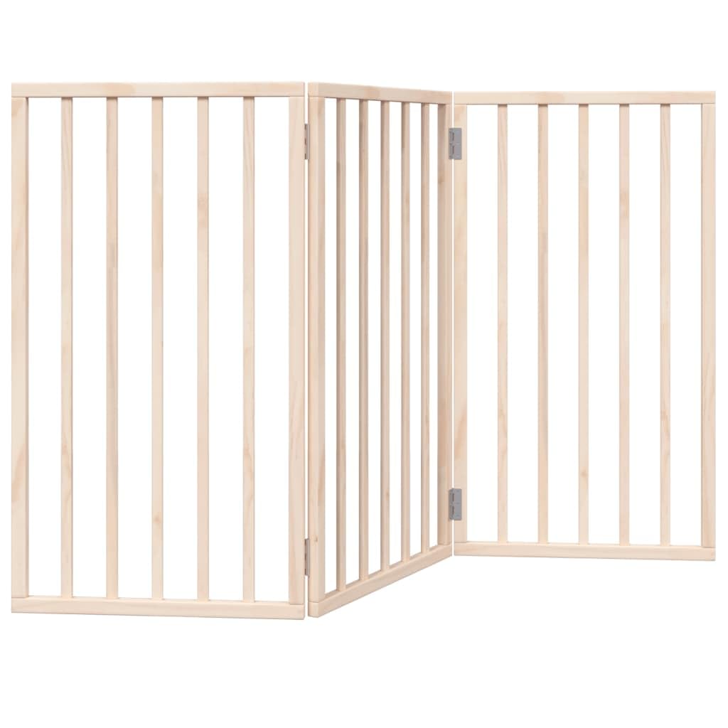 vidaXL Hundegitter Faltbar 3 Paneele 150 cm Pappelholz
