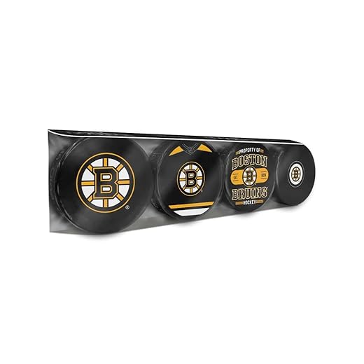 Bruins Officially Licensed 4-Pack Hockey Puck Collection
