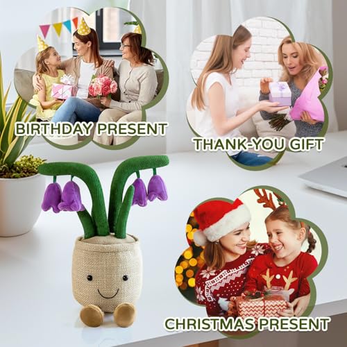 XIMEY Plüsch Pflanze im Topf, Plüschtier im Topf Pliischtier, Plüsch Blume, Kuscheltier Pflanze, Pflanzen Plüschfigur Dekofür Kinder Baby Mädchen Junge