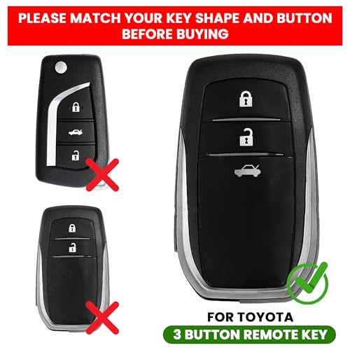 Image of Wooden PU Leather Key Cover Compatible with Toyota Fortuner | Fortuner Legender, Innova Hycross | Invicto 3 Button Smart Key Stylish wooden Texture & Durable Premium PU Leather Protection