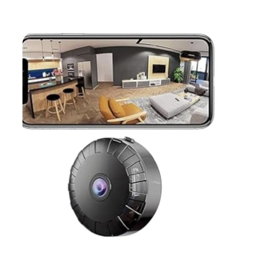 Image of BIGASUO Camera Security Camera for Home Outdoor High HD Focus Magnet Mini WiFi Magnetic Live Stream Night Vision IP Wireless 1080P Audio Video CCTV for Home and Office Monitor (1204) (Black, B06)