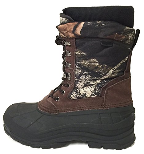 G4U-T C-10A Men's Winter Boots Cold Weather 10" Waterproof Leather & Nylon Thermolite Insulated Warm Snow Hunting Hiking Work Shoes (9.5 D(M) Us, Camo/Brown) #TOP1