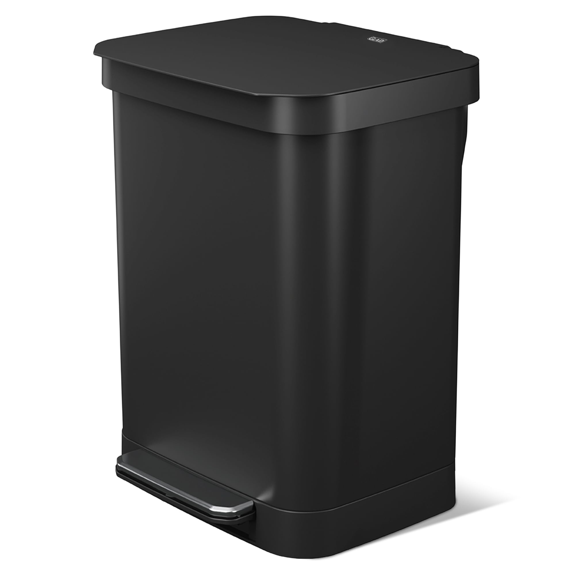 Glad Series 2 Stainless Steel Step Trash Can