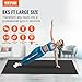 VEVOR Large Exercise Mat, 12'x6'/10'x6'/9'x6'/8'x6'/8'x5'/7'x5'/6'x4' (7mm) Extra Thick, Non Slip High Density Premium Workout Mat, Exercise Yoga Mat for Men & Women, Fitness & Exercise Mat with Bag & Carry Strap, for All Types of Home Yoga, Pilate & Floor Workout