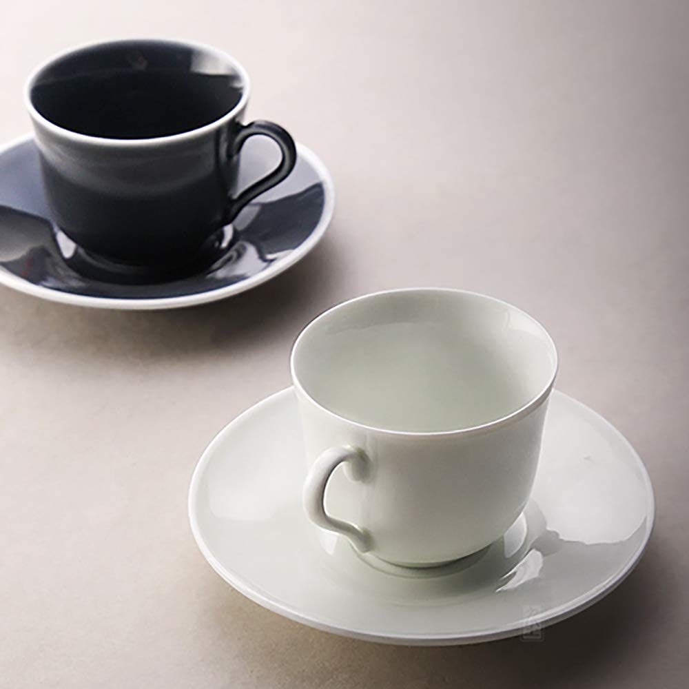 ZHOUXIAO Tazze da caffè Espresso in Ceramica e piattini, tazzine da tè/tazzine da caffè, Grande Set di Tazze da tè per Ufficio in casa, Tazza da caffè Vintage Uomini (B)