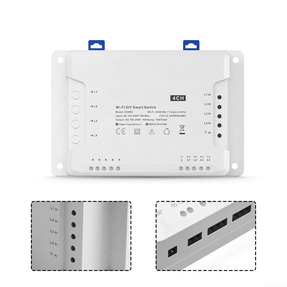 Smart-Lichtschalter-Modul, kabelloser WLAN-Smart-Lichtschalter, 4-K Smart Switch Steuerung für 4CH R3 für 4CH PRO R3 (für 4CH R3)