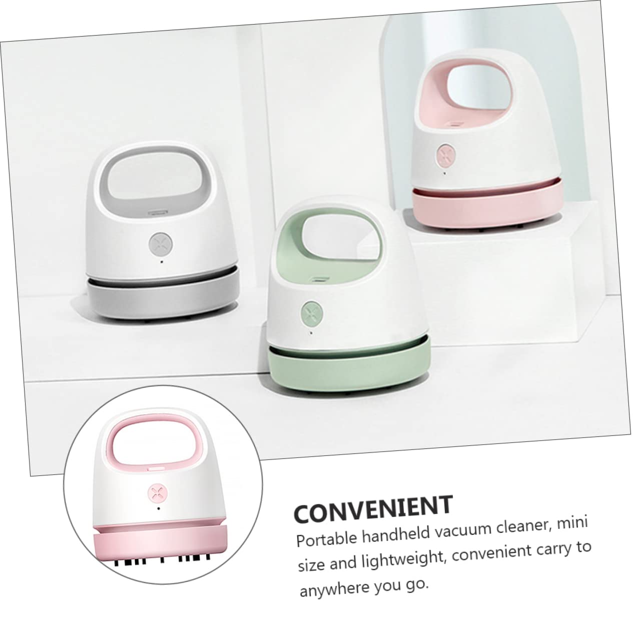 HOLIDYOYO Electric Duster for Pc Portable Cordless Mini Vacuum Desk Vacuum Cleaner Charging Suction Dust Brush