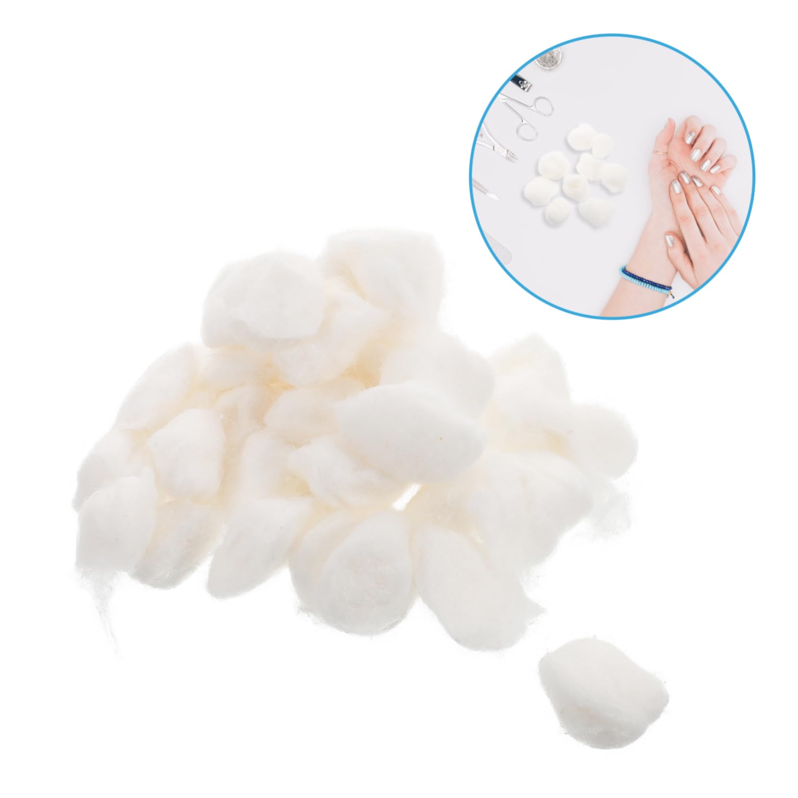 Healeved Bolitas de Algodón Puro de Color white para Desmaquillar y Cuidado de Uñas, Suaves y Absorbentes, 500g, Uso Doméstico | Suaves y Ligeras, Uso Doméstico, Formato Desechable, para Piel y Limpieza Diaria
