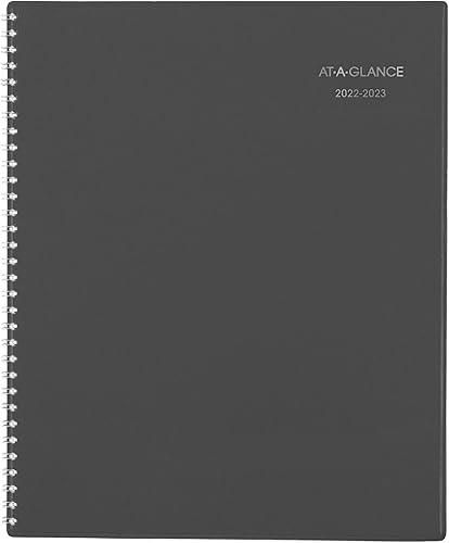 AT-A-GLANCE - Agenda DayMinder 2022-2023, agenda de citas y académica semanal y mensual, 8.5 x 11 pulgadas, grande, carbón (AYC52045)