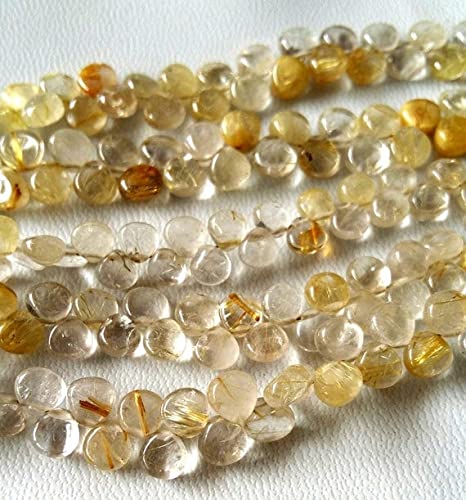 Quartz rutilé perles de coeur pour créer des bijoux bohèmes et élégants au quotidien