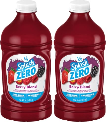 Image of V8 Splash Zero Sugar Berry Blend Flavored Beverage, 64 fl oz Bottle (Pack of 2)